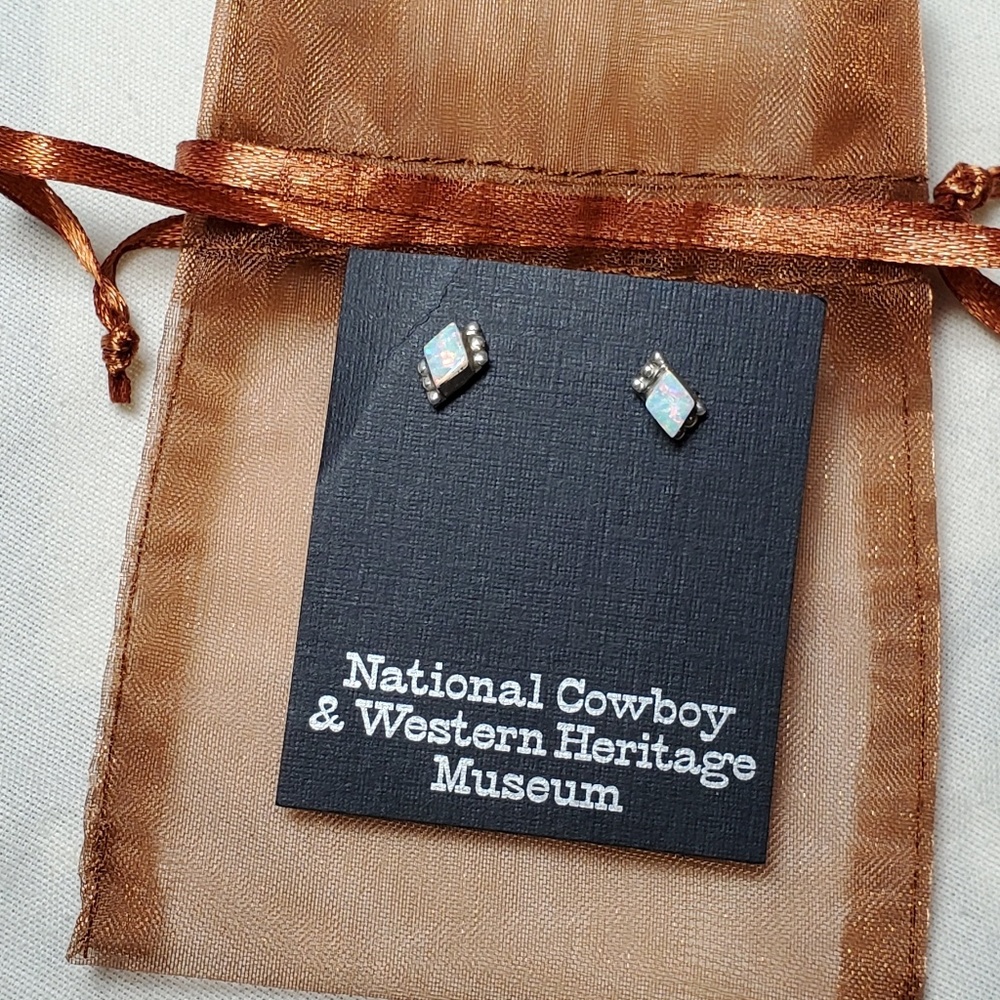 Opal stud earrings